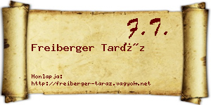 Freiberger Taráz névjegykártya